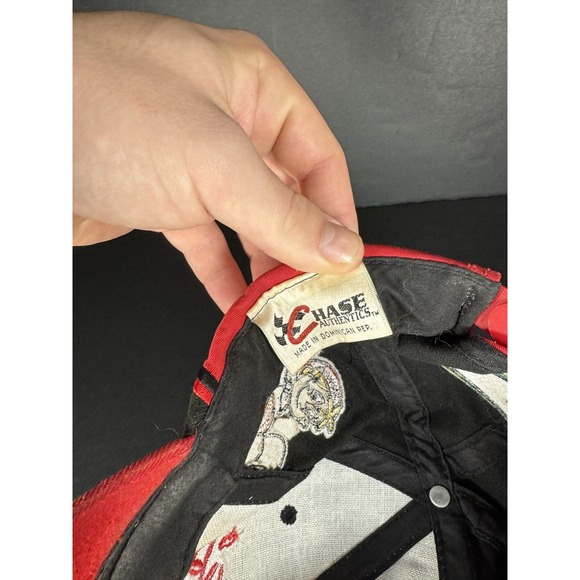 Vintage Chase Authentics Kelloggs Racing Hat Cap Black Red‎ Snapback Adjust READ - Picture 4 of 6